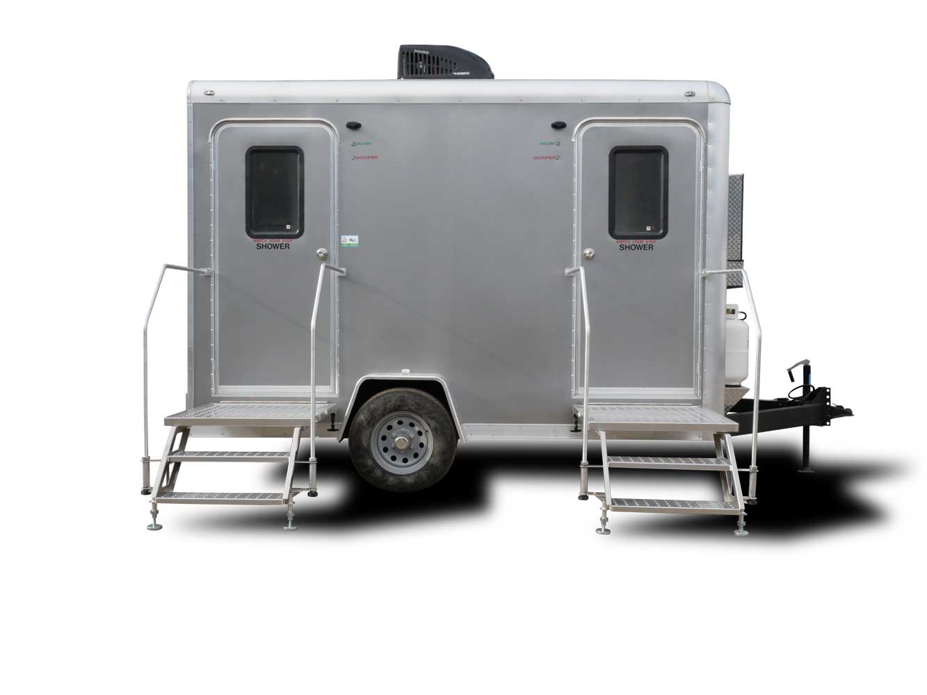 Restroom trailer exterior